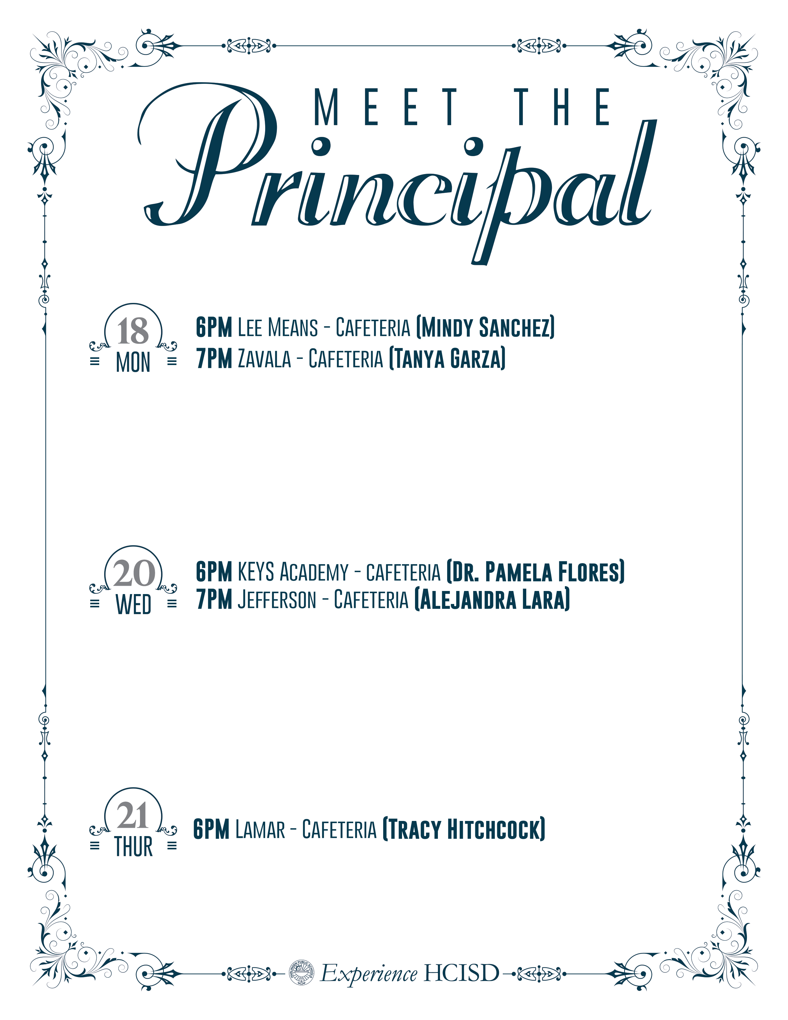 2014 Meet the Principal Events
