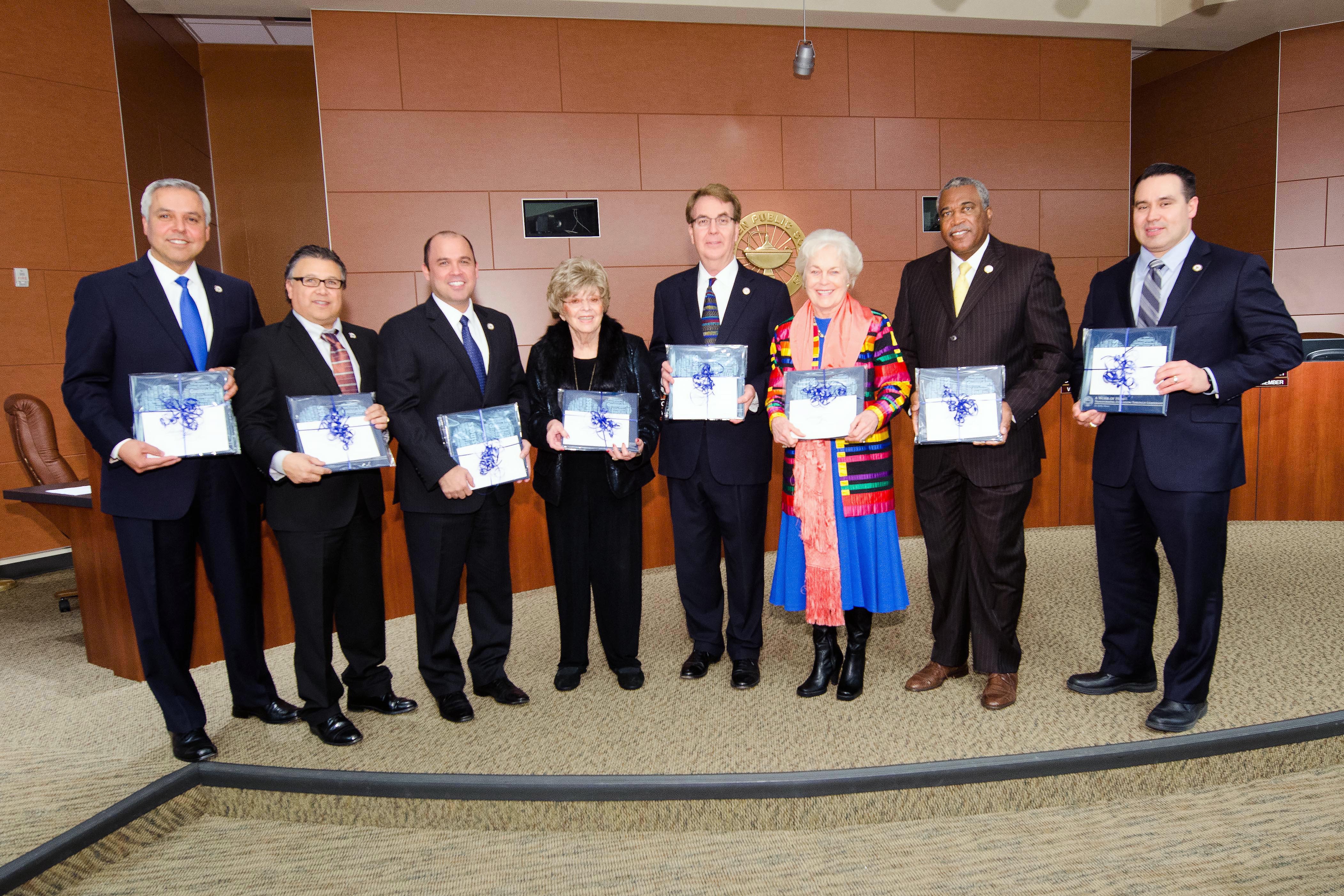 HCISD Board of Trustees chosen as an outstanding School Board in the 2015 H-E-B Excellence in Education Awards