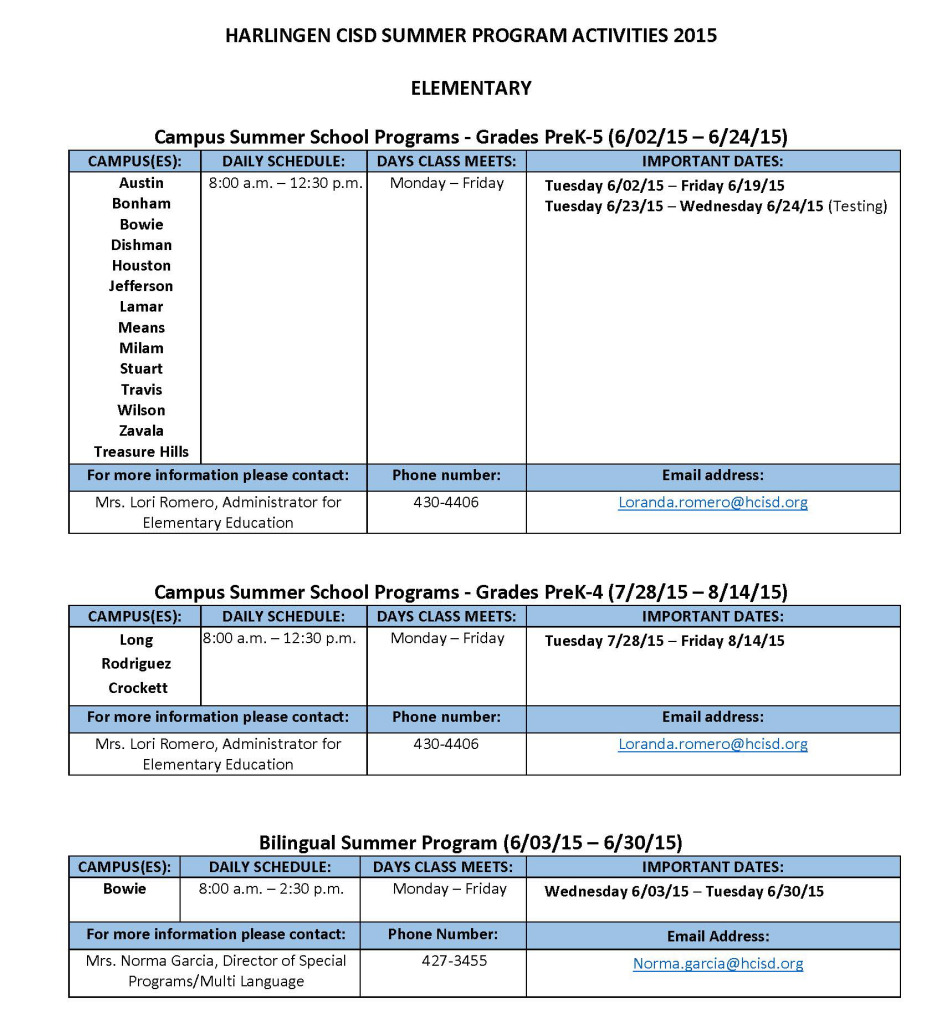 Summer Programs 2015 at HCISD Campuses as of 5-22-15_Page_1