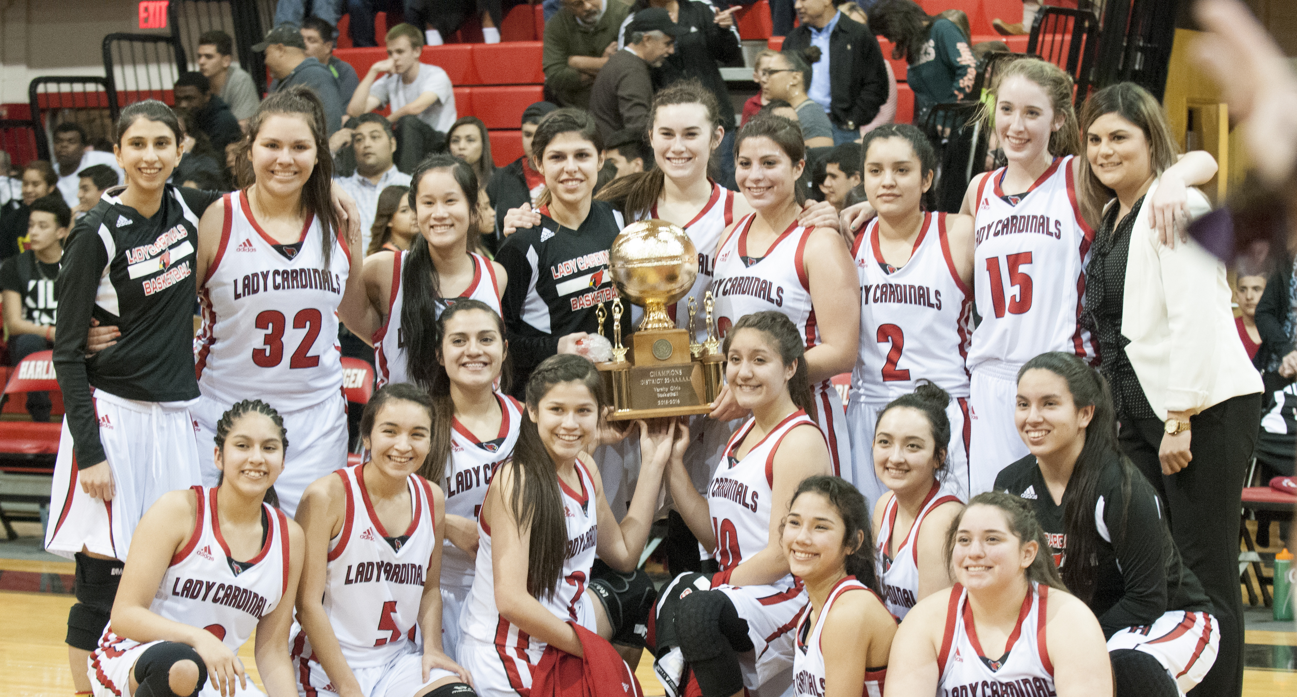 Lady Cards Basketball team wins District 32-6A Championship