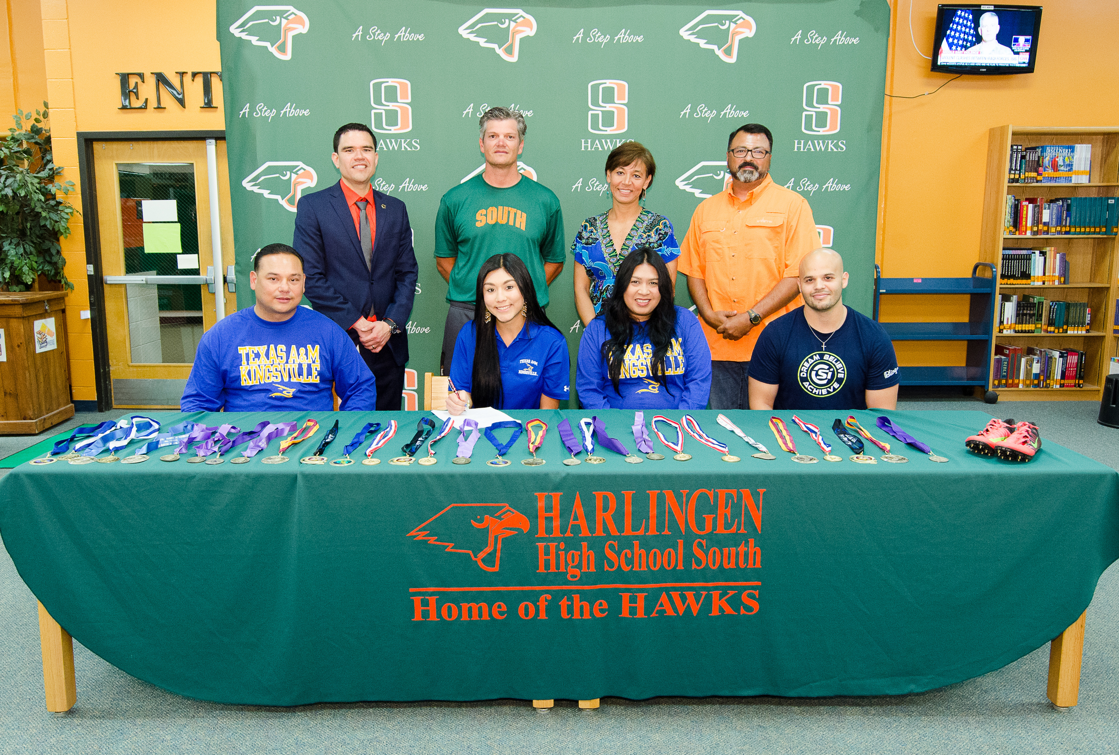 Hawk athletes sign to run college track