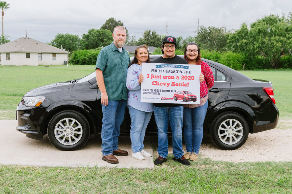 Celebrating perfect attendance Gillman Auto Group partners with HCISD