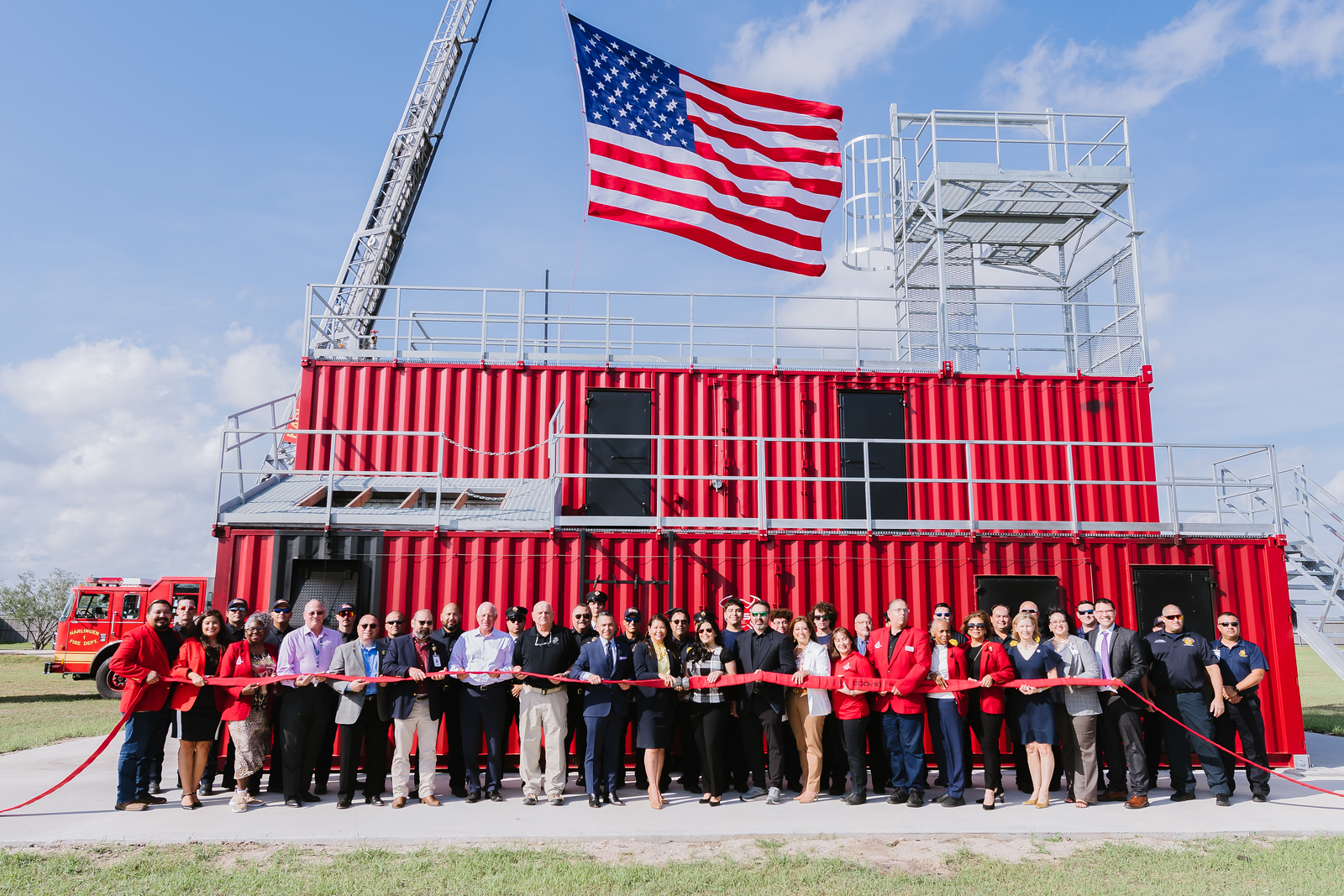 HCISD celebrates installation of fire training structure