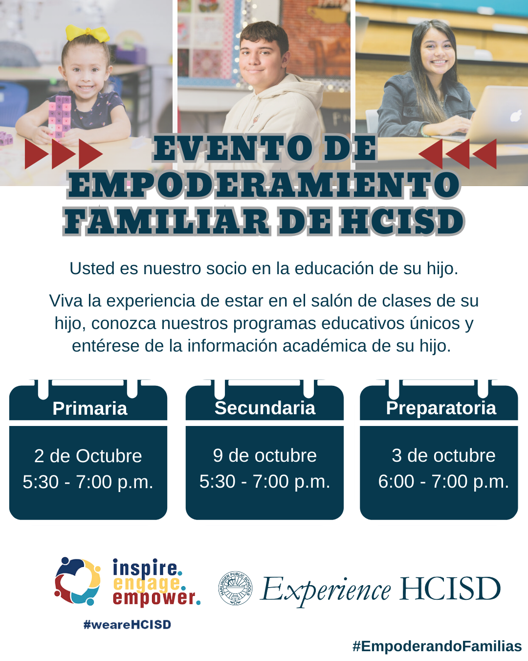 Evento de Empoderamiento Familiar de HCISD.